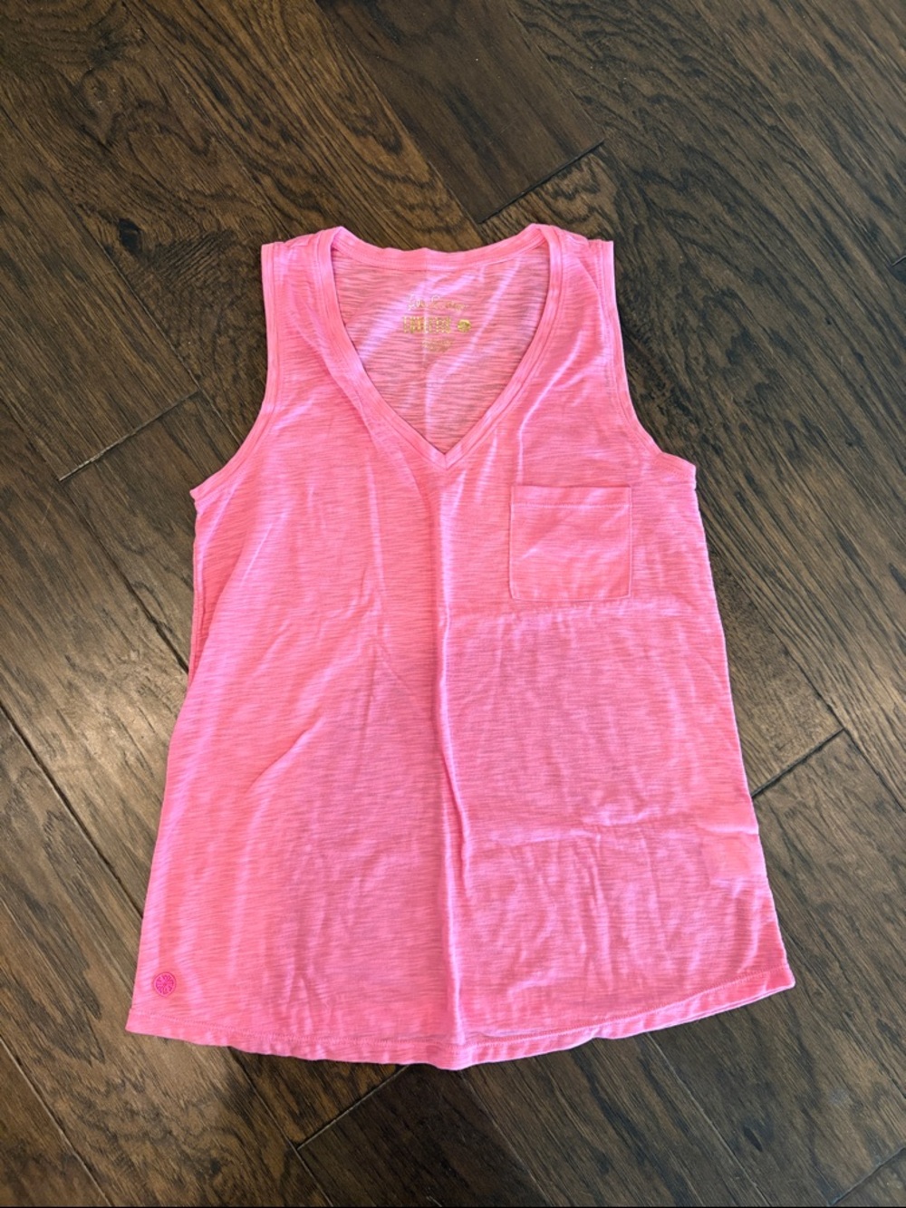 Lilly Pulitzer Bright Pink Logo Athletic Tank